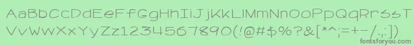 RetrievseNc Font – Gray Fonts on Green Background