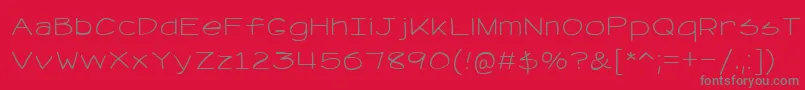 RetrievseNc Font – Gray Fonts on Red Background