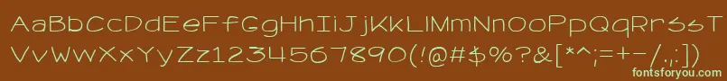 RetrievseNc Font – Green Fonts on Brown Background