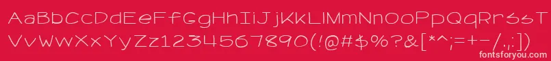 RetrievseNc Font – Pink Fonts on Red Background