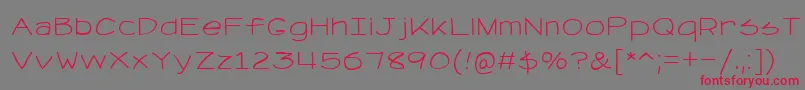 RetrievseNc Font – Red Fonts on Gray Background