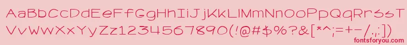 RetrievseNc Font – Red Fonts on Pink Background