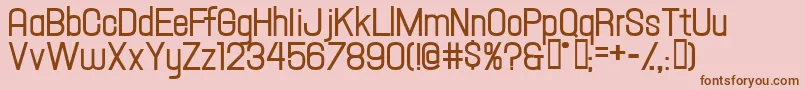 HallandaleTextDemiJl Font – Brown Fonts on Pink Background