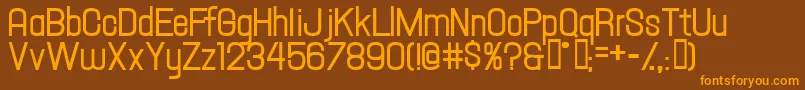 HallandaleTextDemiJl Font – Orange Fonts on Brown Background