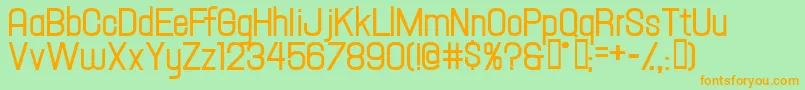 HallandaleTextDemiJl Font – Orange Fonts on Green Background