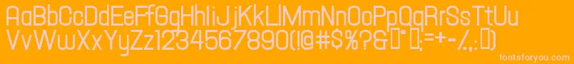 HallandaleTextDemiJl Font – Pink Fonts on Orange Background