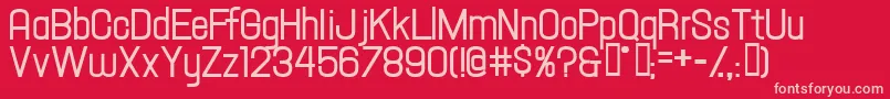 HallandaleTextDemiJl Font – Pink Fonts on Red Background