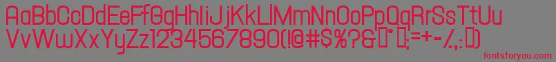 フォントHallandaleTextDemiJl – 赤い文字の灰色の背景