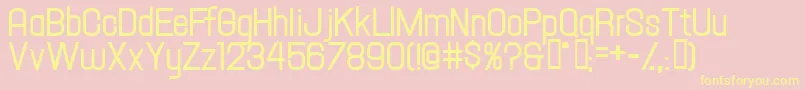 HallandaleTextDemiJl Font – Yellow Fonts on Pink Background
