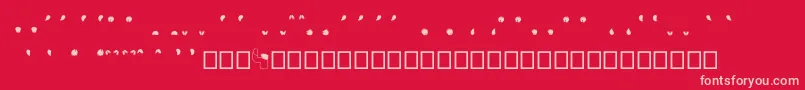 SemiHead Font – Pink Fonts on Red Background