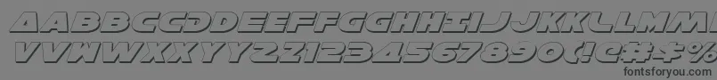 HanSoloExpShadowItalic Font – Black Fonts on Gray Background