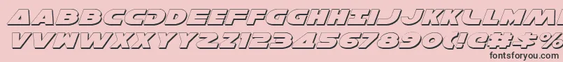 HanSoloExpShadowItalic-Schriftart – Schwarze Schriften auf rosa Hintergrund