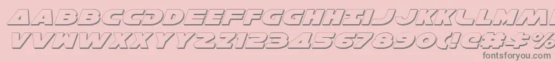 HanSoloExpShadowItalic Font – Gray Fonts on Pink Background