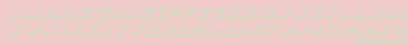 HanSoloExpShadowItalic Font – Green Fonts on Pink Background