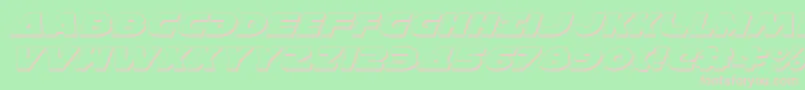 HanSoloExpShadowItalic Font – Pink Fonts on Green Background