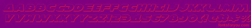 HanSoloExpShadowItalic Font – Red Fonts on Purple Background