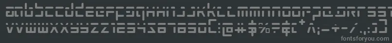 フォントProkofievPhaser – 黒い背景に灰色の文字