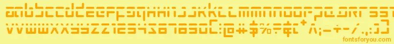 ProkofievPhaser Font – Orange Fonts on Yellow Background