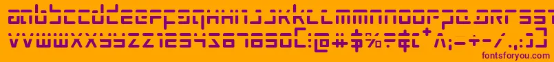 ProkofievPhaser-Schriftart – Violette Schriften auf orangefarbenem Hintergrund