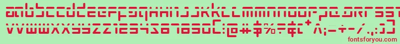 ProkofievPhaser Font – Red Fonts on Green Background