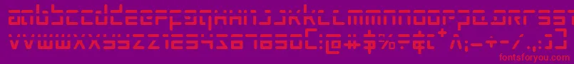 フォントProkofievPhaser – 紫の背景に赤い文字