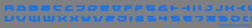Royalsamuraititle-Schriftart – Blaue Schriften auf grauem Hintergrund
