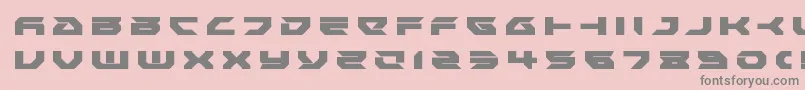 フォントRoyalsamuraititle – ピンクの背景に灰色の文字