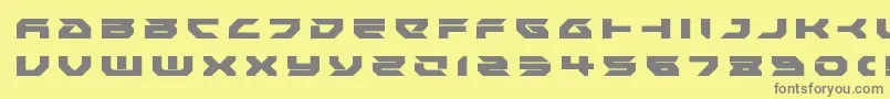 Royalsamuraititle-Schriftart – Graue Schriften auf gelbem Hintergrund