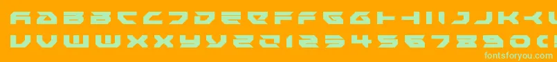 Royalsamuraititle Font – Green Fonts on Orange Background