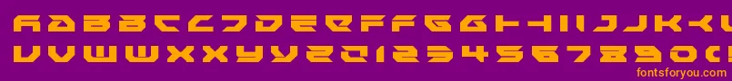 Royalsamuraititle-fontti – oranssit fontit violetilla taustalla