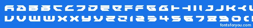 フォントRoyalsamuraititle – 青い背景に白い文字