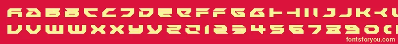 Royalsamuraititle-Schriftart – Gelbe Schriften auf rotem Hintergrund