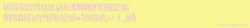 KissMeMyDarlingKissMe Font – Pink Fonts on Yellow Background