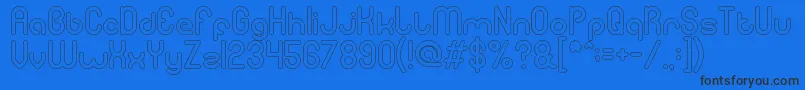 GitchgitchHollow Font – Black Fonts on Blue Background