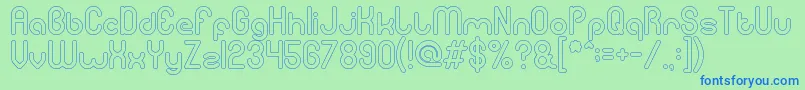 GitchgitchHollow Font – Blue Fonts on Green Background