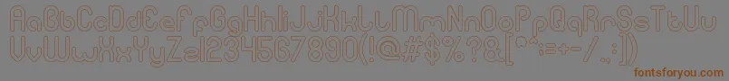 GitchgitchHollow Font – Brown Fonts on Gray Background