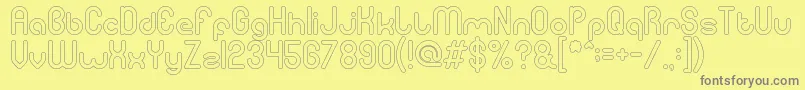 GitchgitchHollow Font – Gray Fonts on Yellow Background