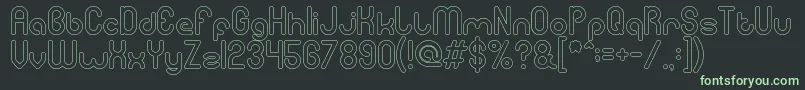 GitchgitchHollow Font – Green Fonts on Black Background