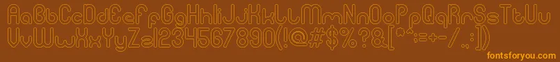 GitchgitchHollow-Schriftart – Orangefarbene Schriften auf braunem Hintergrund