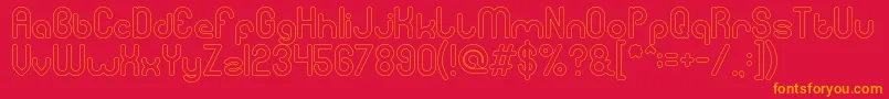 GitchgitchHollow Font – Orange Fonts on Red Background