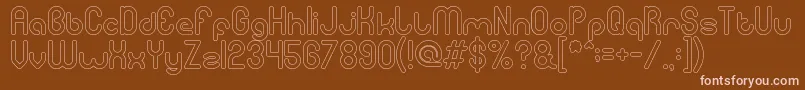 GitchgitchHollow Font – Pink Fonts on Brown Background