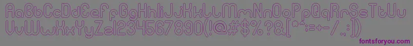 GitchgitchHollow Font – Purple Fonts on Gray Background