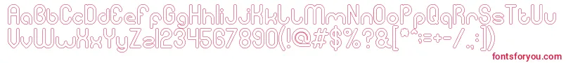 GitchgitchHollow Font – Red Fonts on White Background