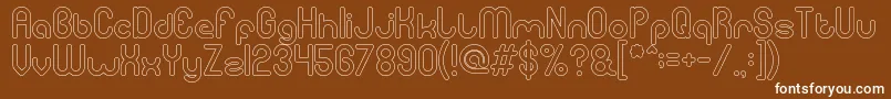 GitchgitchHollow Font – White Fonts on Brown Background