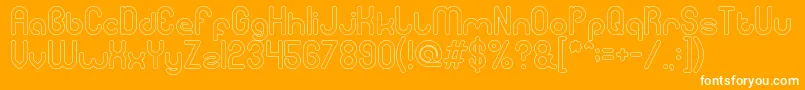 GitchgitchHollow Font – White Fonts on Orange Background