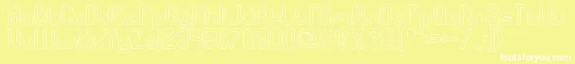 GitchgitchHollow Font – White Fonts on Yellow Background