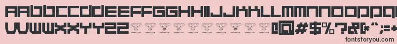 QuaaludehulkRegular Font – Black Fonts on Pink Background