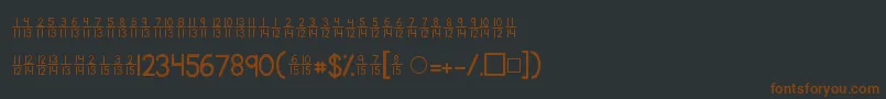 Czcionka Kgtraditionalfractions2 – brązowe czcionki na czarnym tle