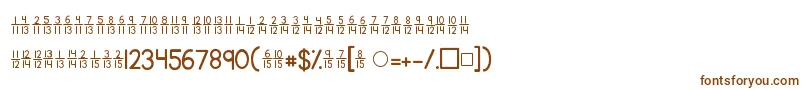 Шрифт Kgtraditionalfractions2 – коричневые шрифты на белом фоне