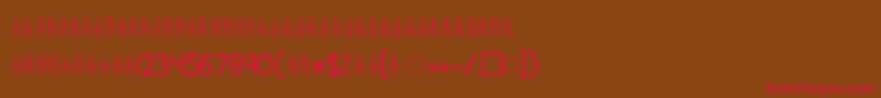 Kgtraditionalfractions2 Font – Red Fonts on Brown Background